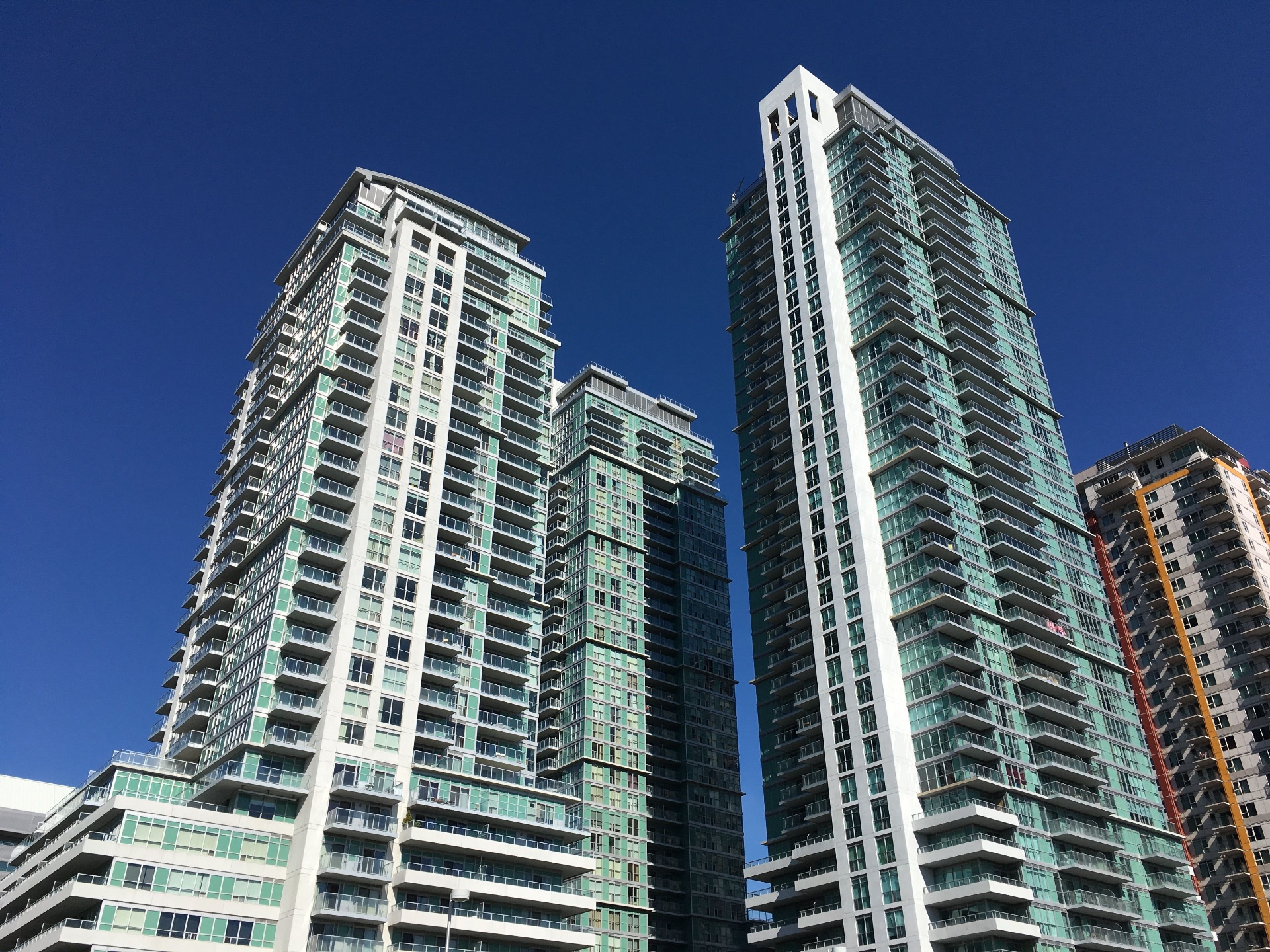 Scarborough skyline with condominiums at sunset